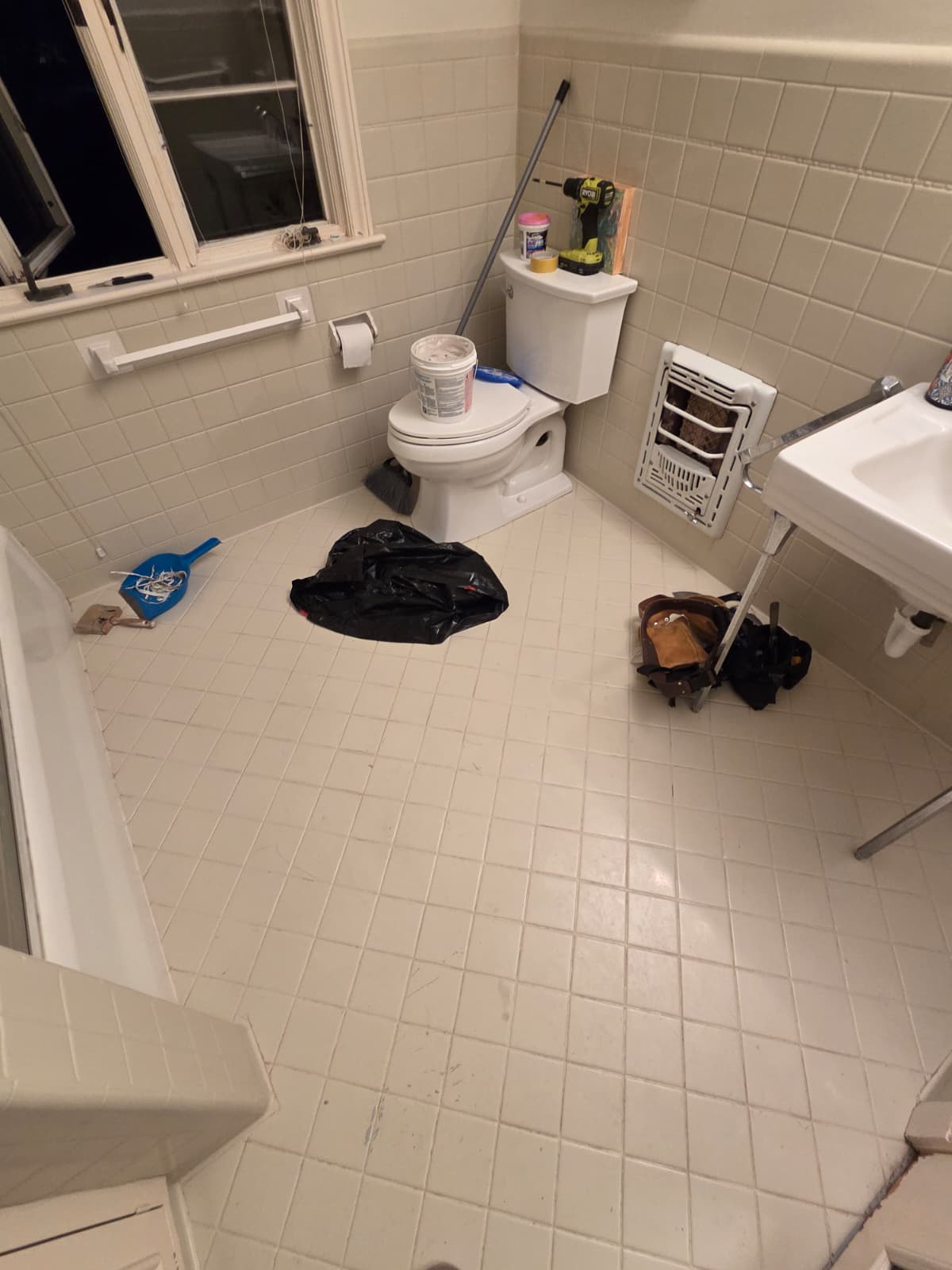 Bathroom Floor Restoration - Before