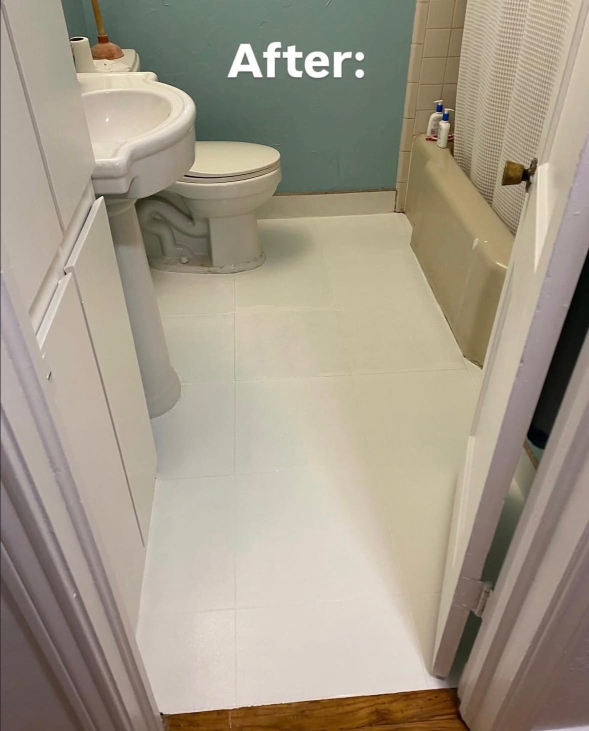 Bathroom Floor Epoxy Coating - After